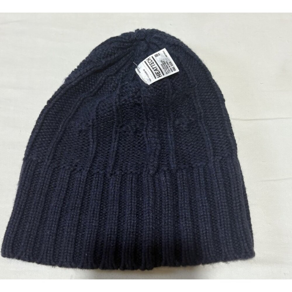 Uniqlo Winter Hat Boy/Girl Blue Ribbed Stretch Heat-Tech Knit Beanie, One size - Picture 7 of 12